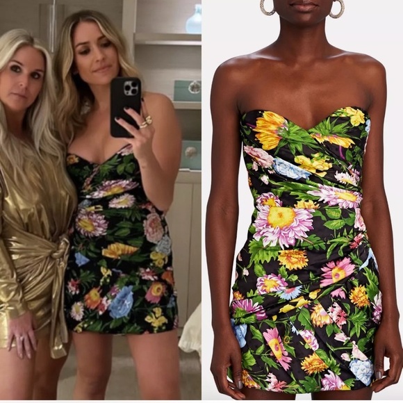 Ronny kobo Margot Floral Strapless Dress - Picture 5 of 9